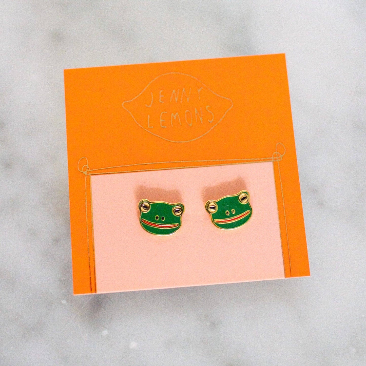 *SALE* Frog Enamel Earrings