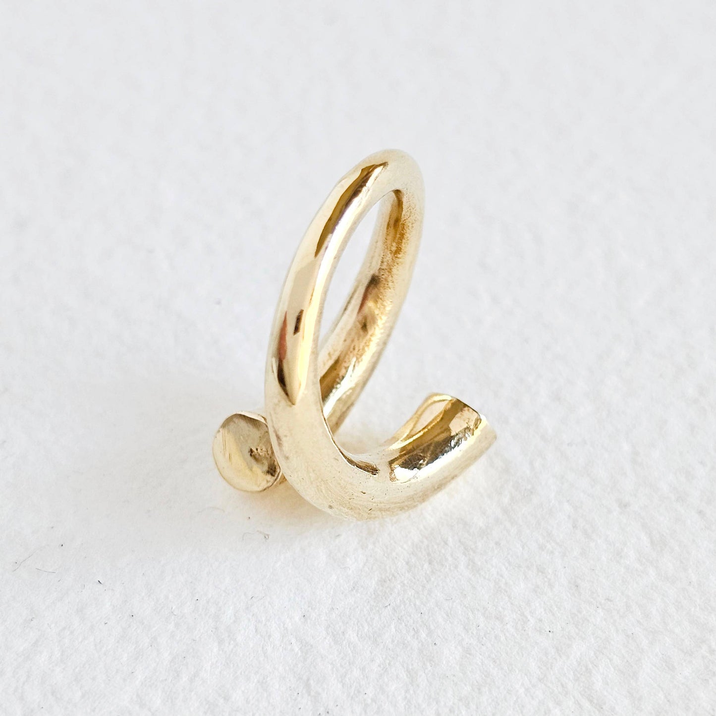 Bisjoux - Brass ring wrap tapered adjustable handmade