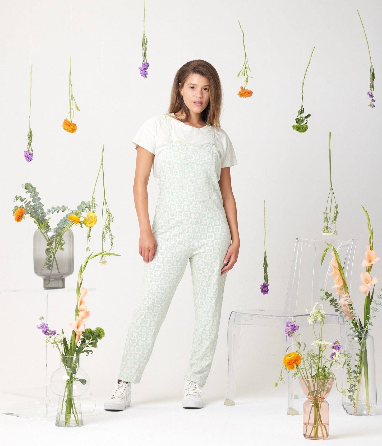Rhythm Adjustable Overall: Retro Floral / M
