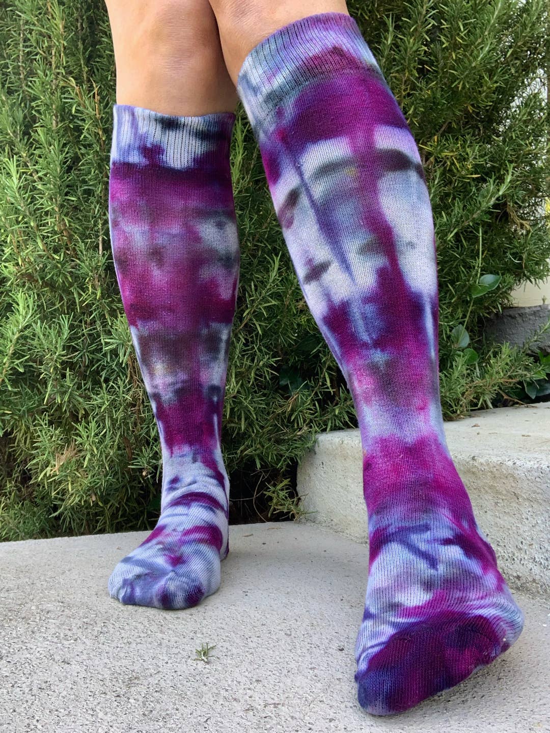 Mixed 6 Pack - Organic Cotton Tie Dye Knee High Socks