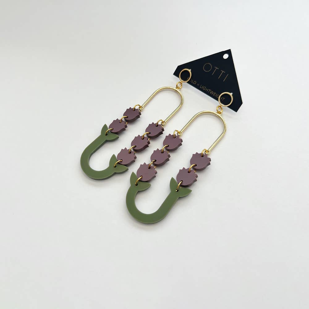 Otti - Botanical-Inspired Lightweight Acrylic Earring: Lavender