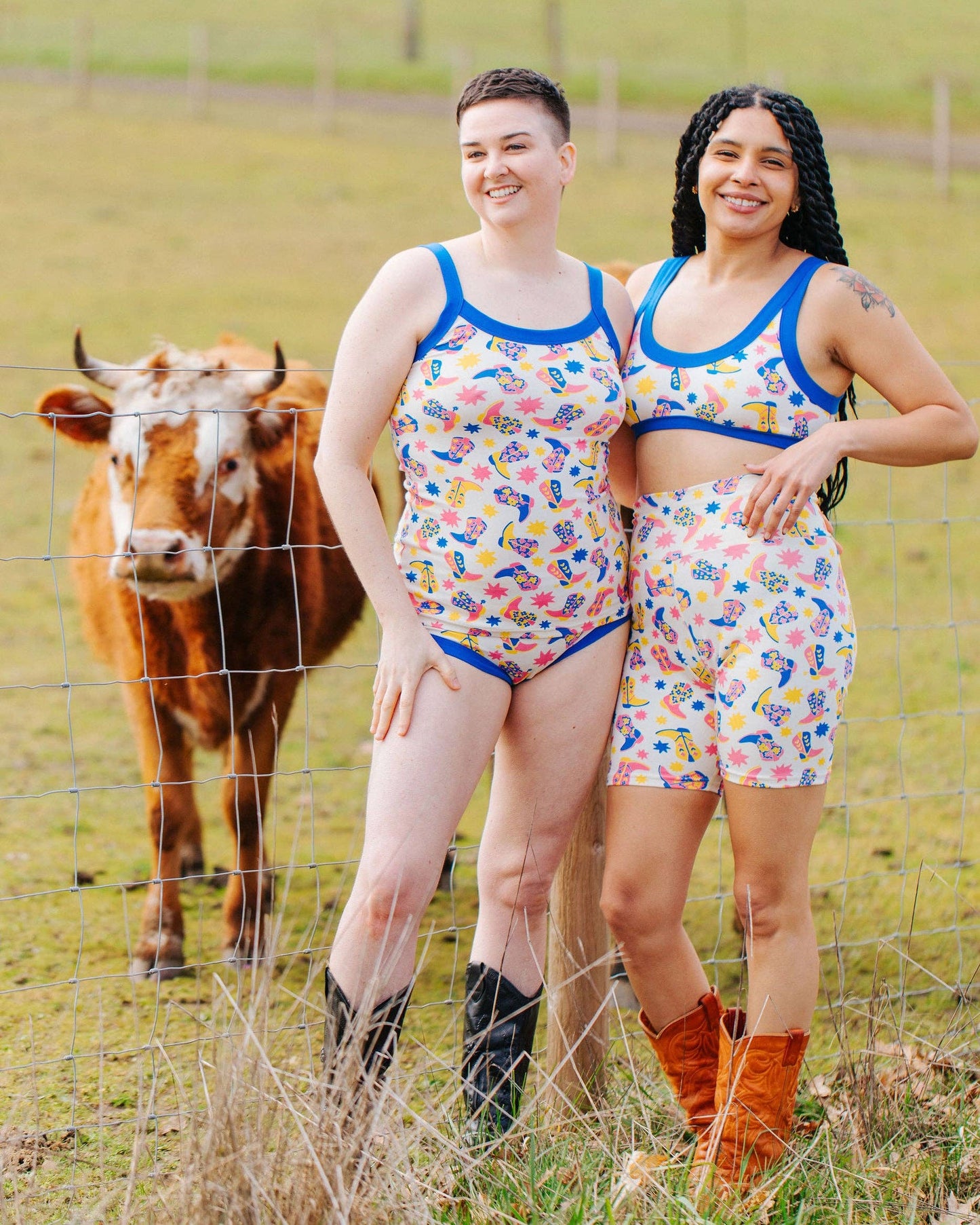 Thunderpants USA - High Rise Bike Shorts Boot Scootin'