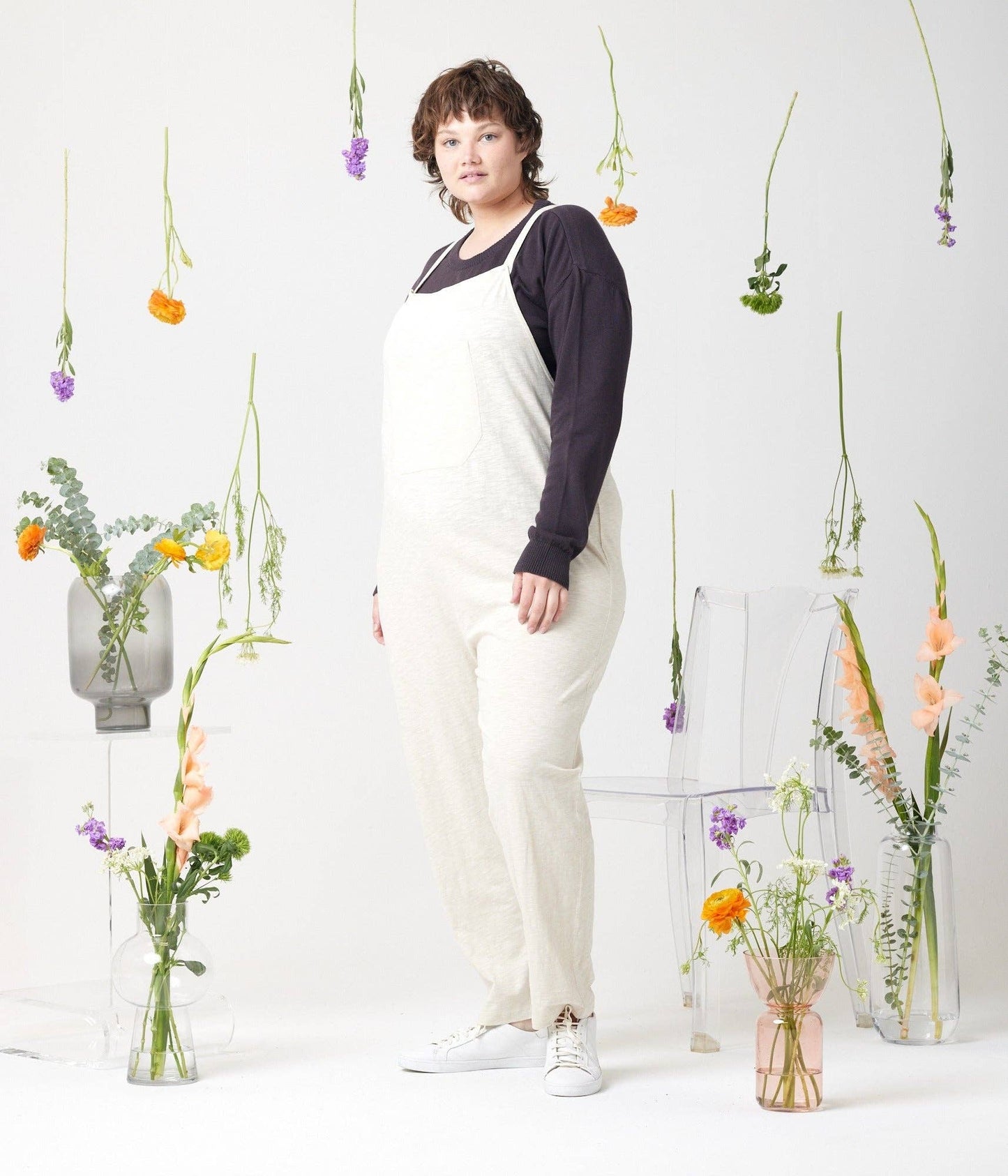 Rhythm Adjustable Overall: Retro Floral / M