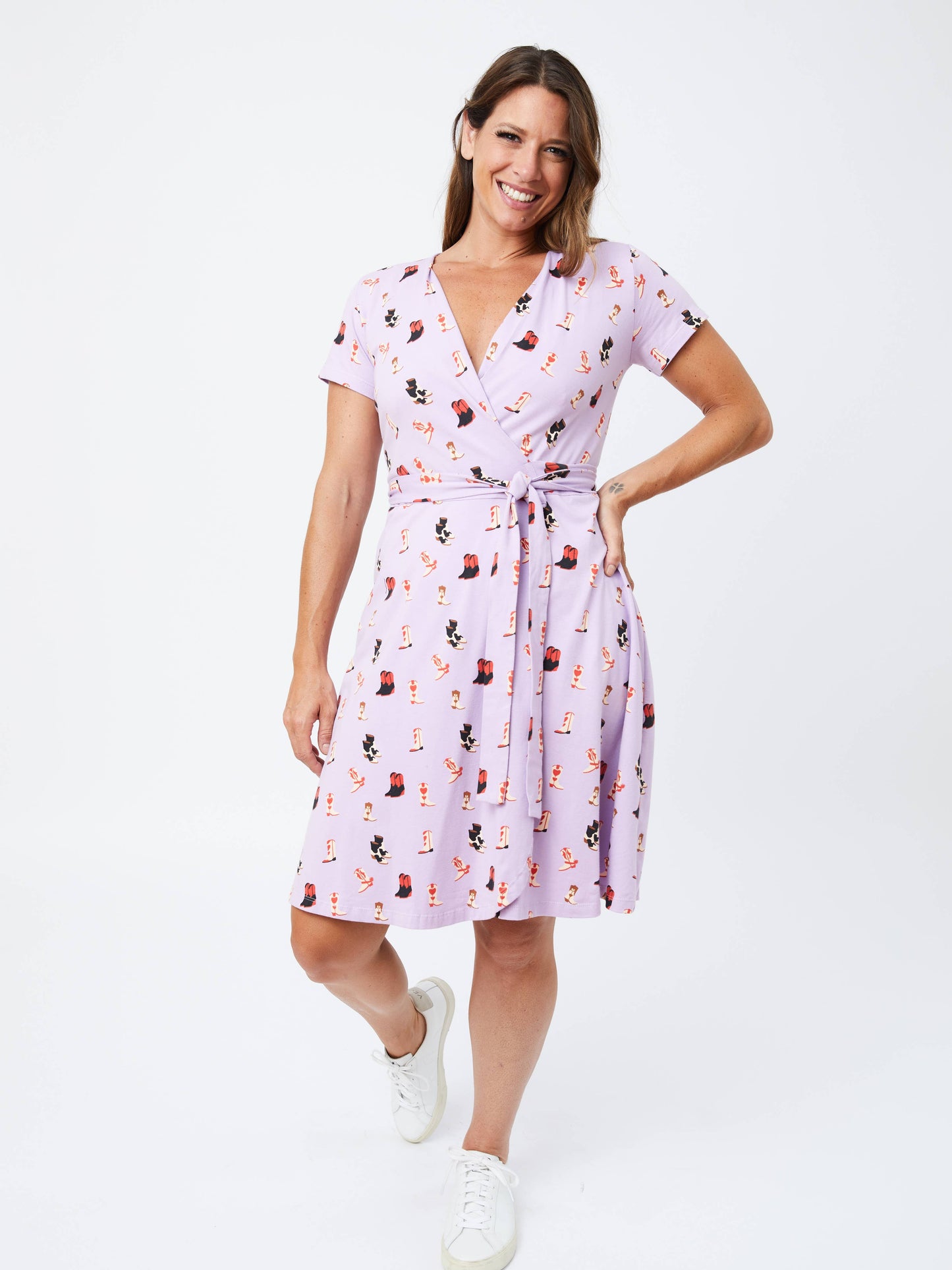 Mata Traders Katie Wrap Dress Two Step Lavender