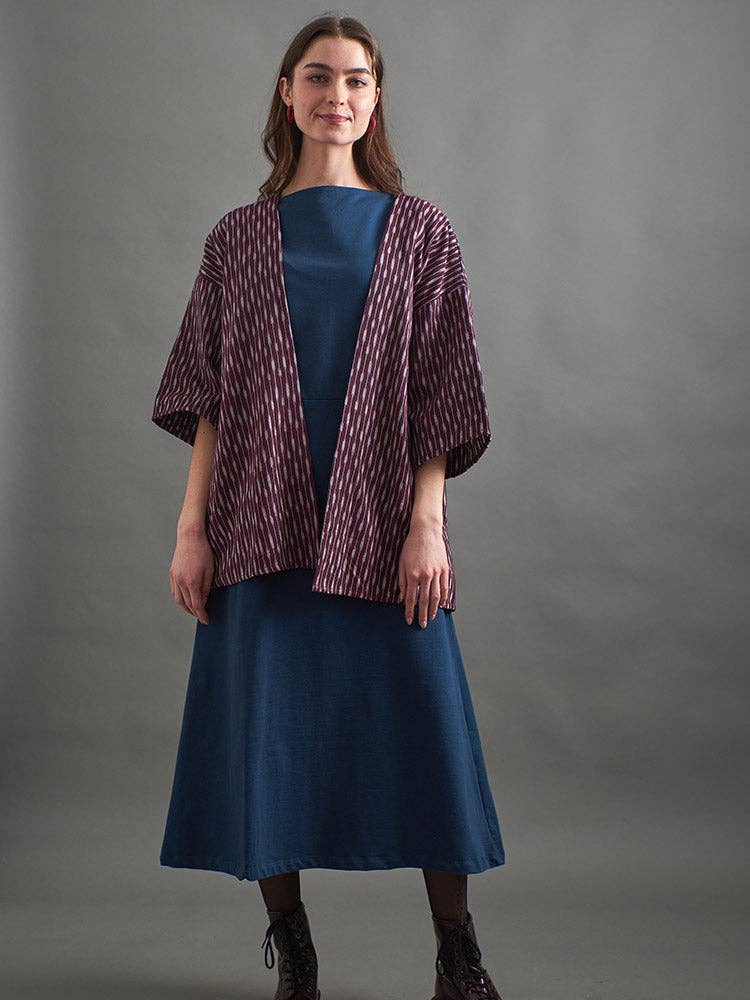 Elise Sheath Dress Loop Knit Blue