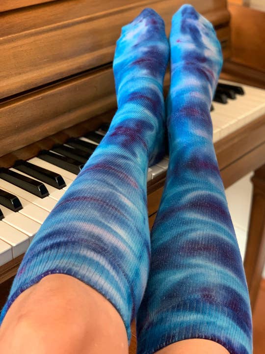 Mixed 6 Pack - Organic Cotton Tie Dye Knee High Socks
