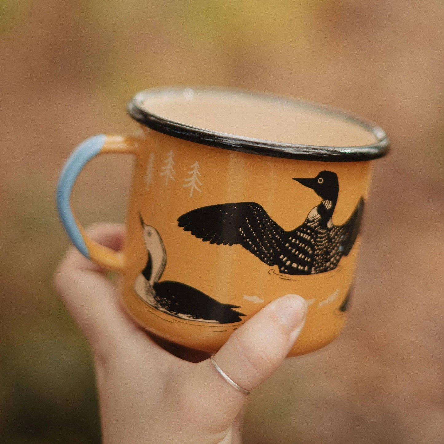 Bird Collective - Loons of North America Large Enamelware Mug
