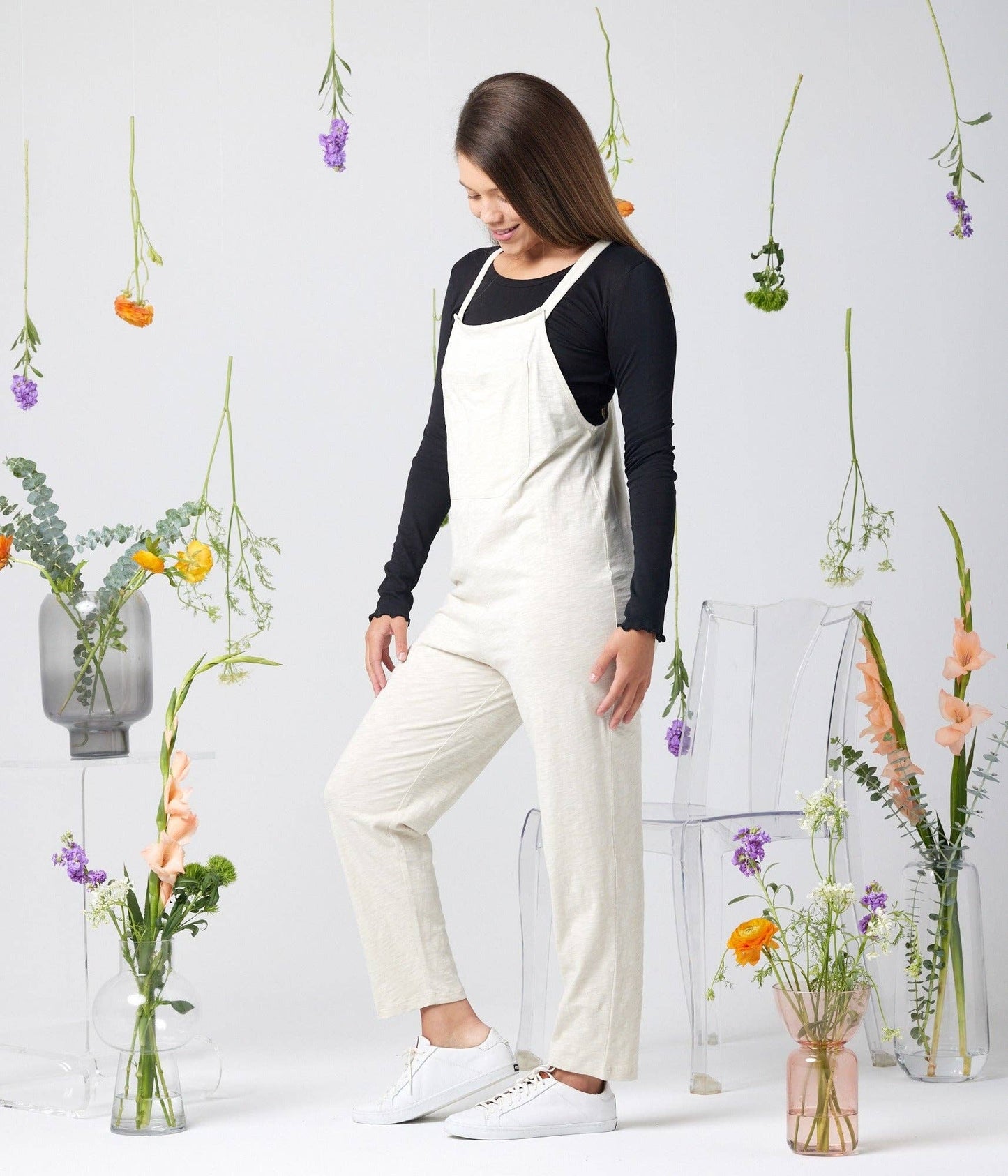 Rhythm Adjustable Overall: Retro Floral / M