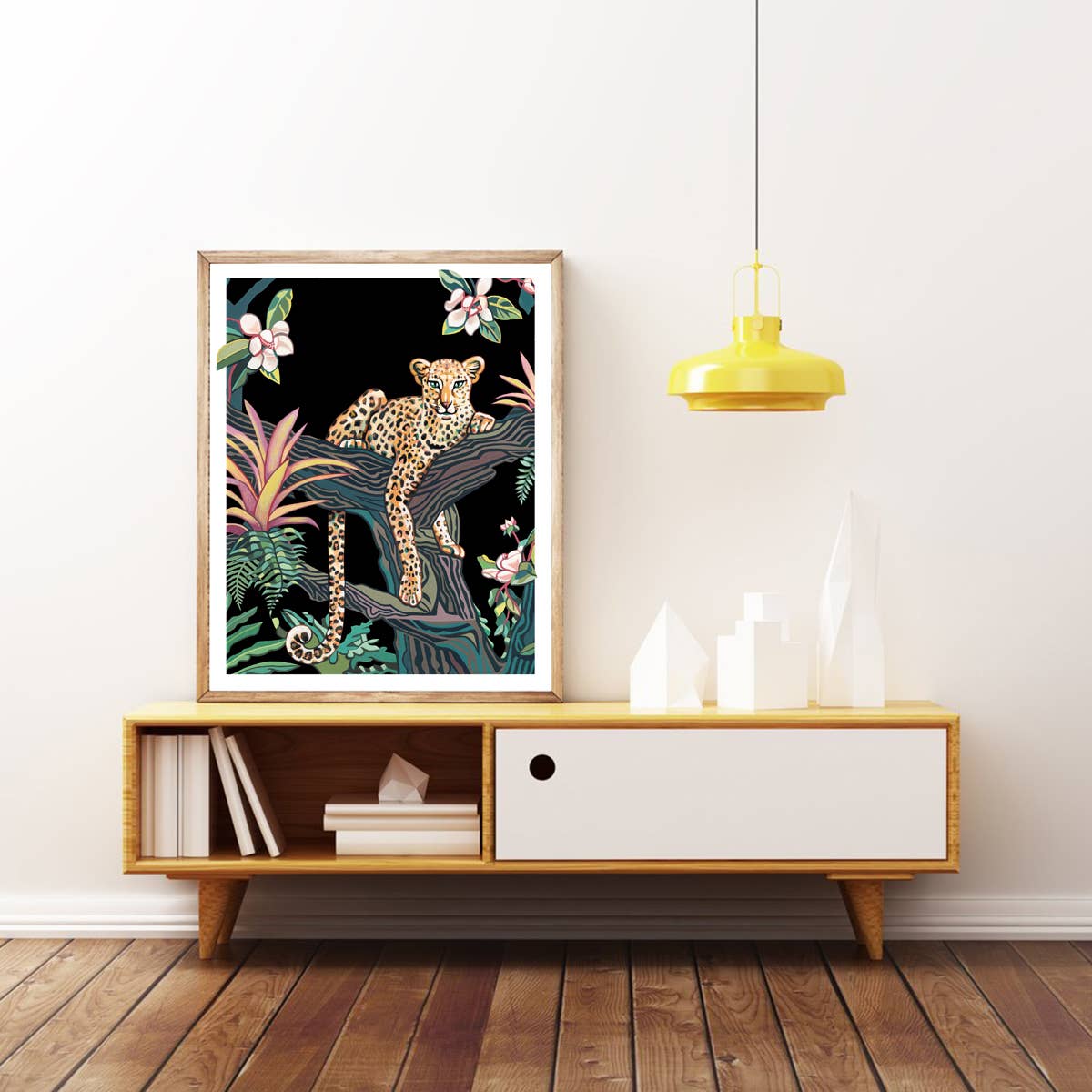 LAZY LEOPARD Art Print