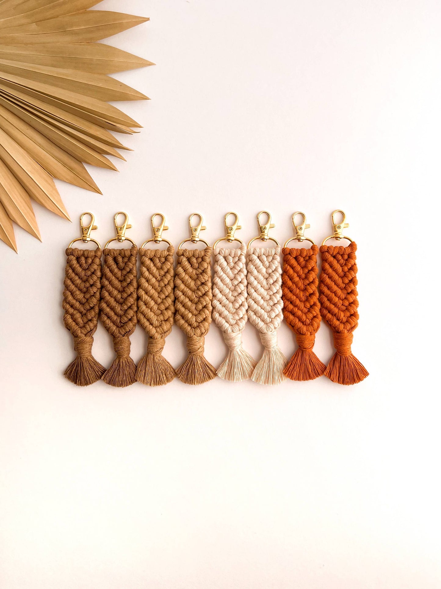 Meraki Macrame Keychain - Monochromatic | Boho Car Accessories