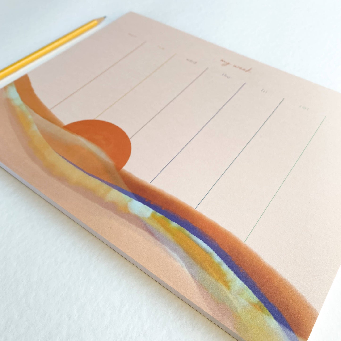 Pink Sunset Weekly Planner Pad
