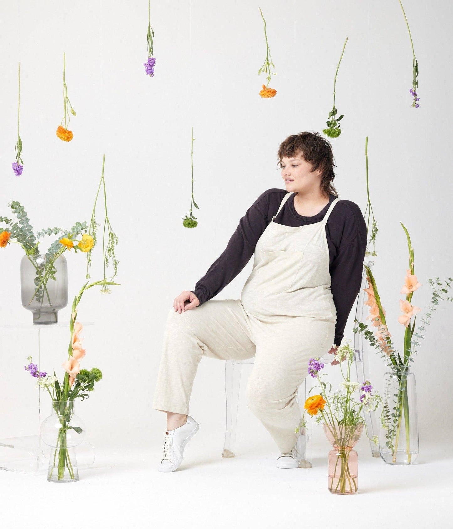 Rhythm Adjustable Overall: Retro Floral / M