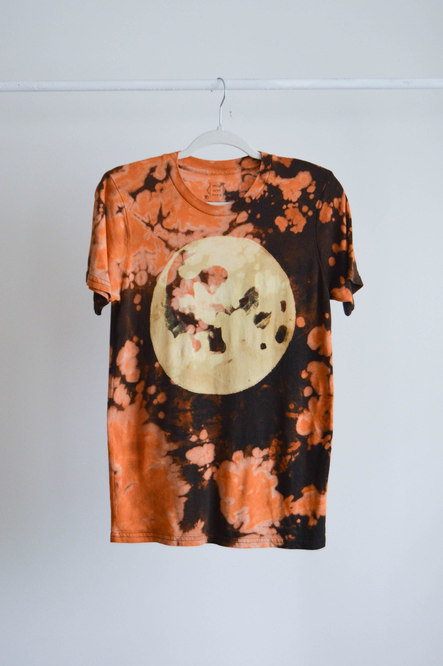 May and Mary Fire Moon REVAMPED Tie Dyed Bamboo Gender Neutral T-Shirt