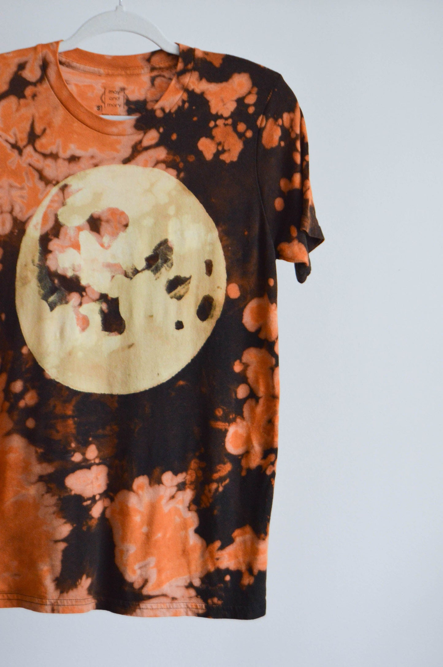 May and Mary Fire Moon REVAMPED Tie Dyed Bamboo Gender Neutral T-Shirt