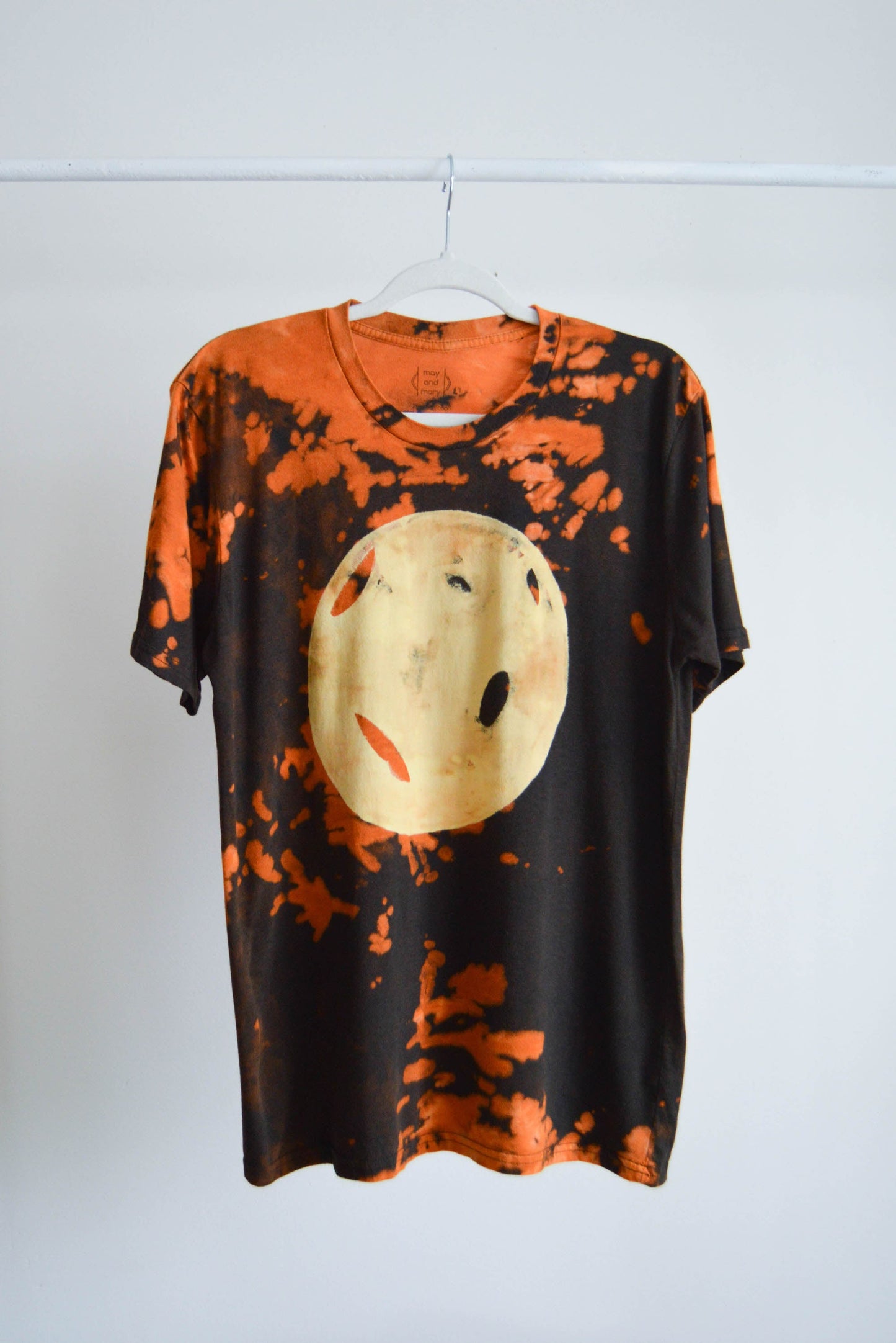 May and Mary Fire Moon REVAMPED Tie Dyed Bamboo Gender Neutral T-Shirt