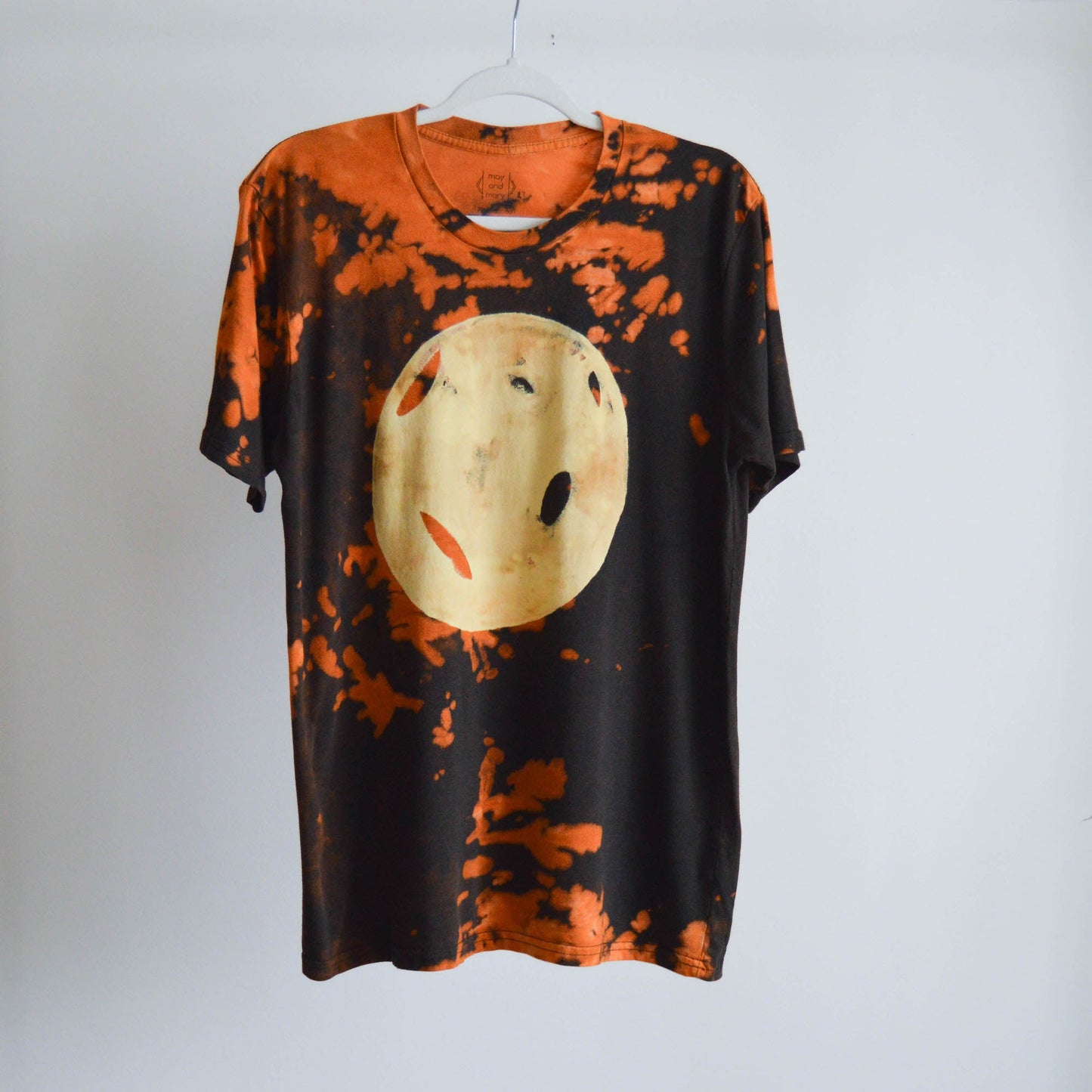 May and Mary Fire Moon REVAMPED Tie Dyed Bamboo Gender Neutral T-Shirt