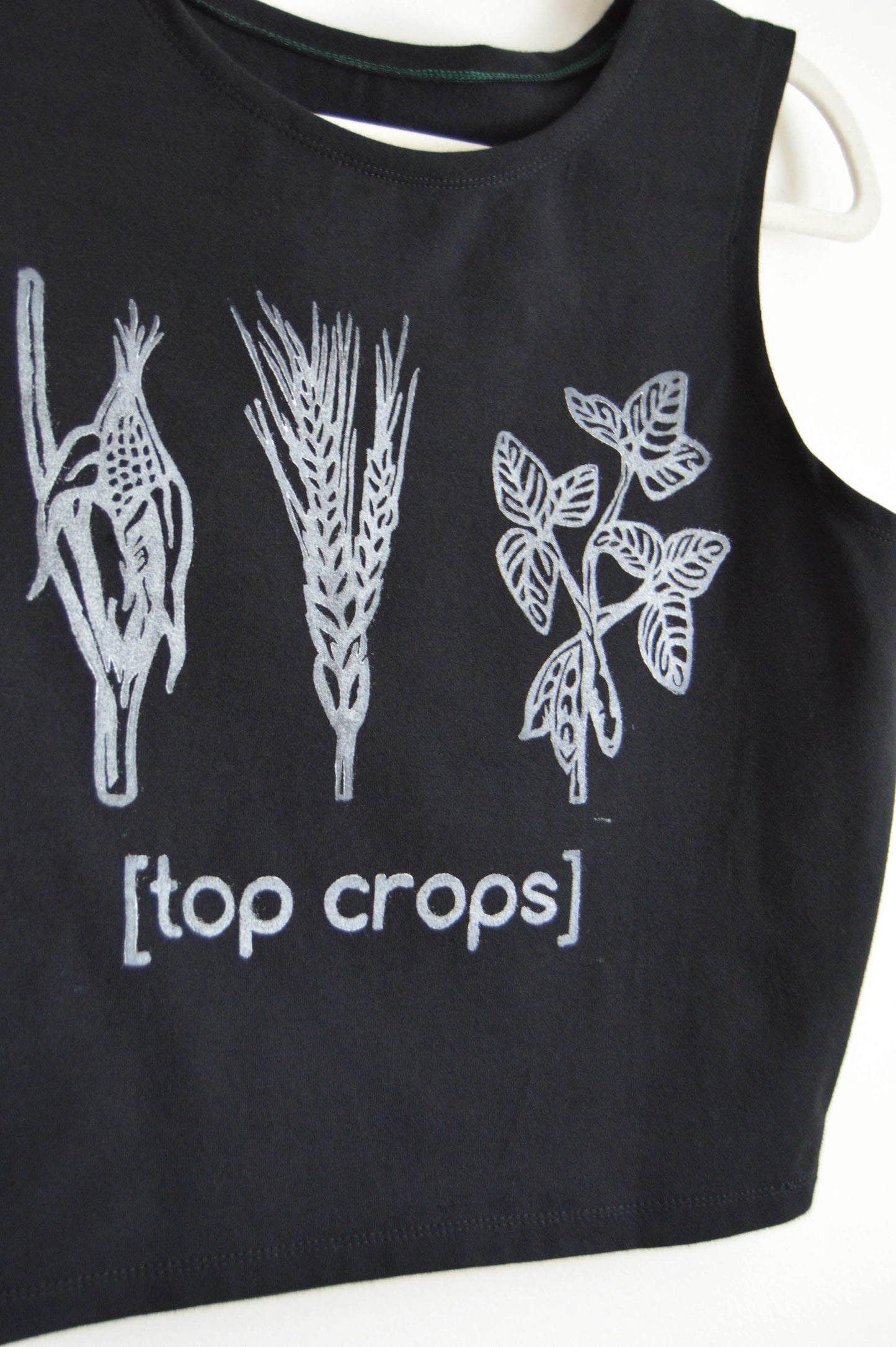 May and Mary Top Crops Crop Top - Black Organic Cotton