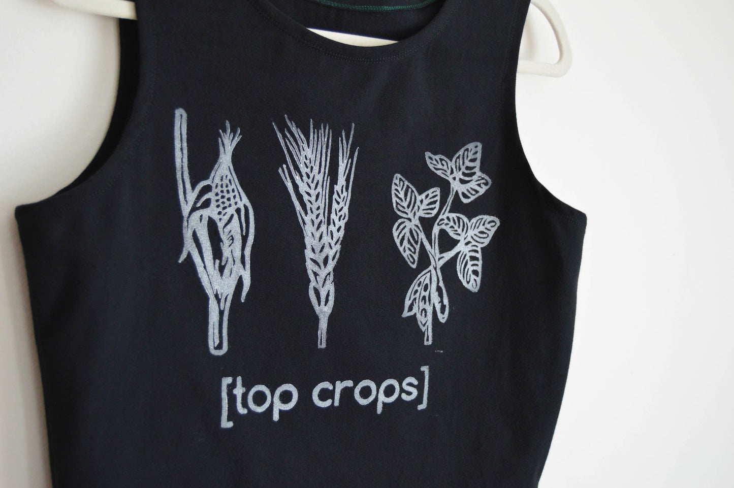 May and Mary Top Crops Crop Top - Black Organic Cotton