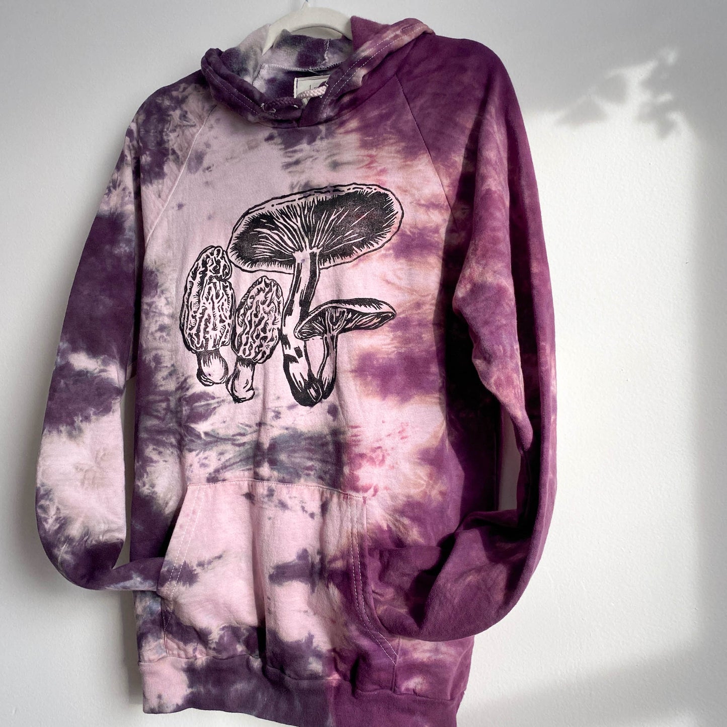 May and Mary Organic Cotton Tie Dye Hoodie with Mushroom Print