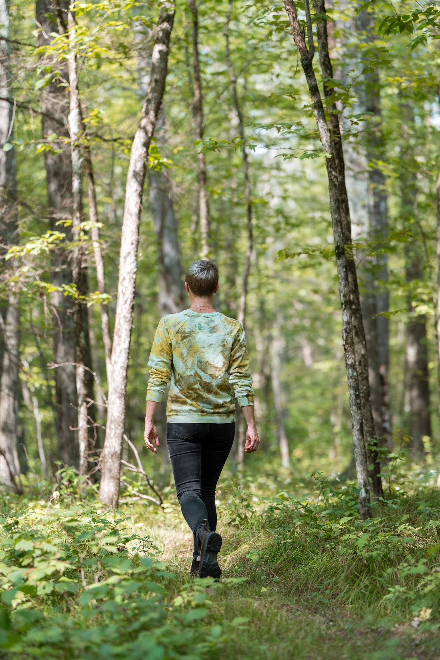 May and Mary Ice Dyed Organic Cotton Sweatshirt- Goldenrod
