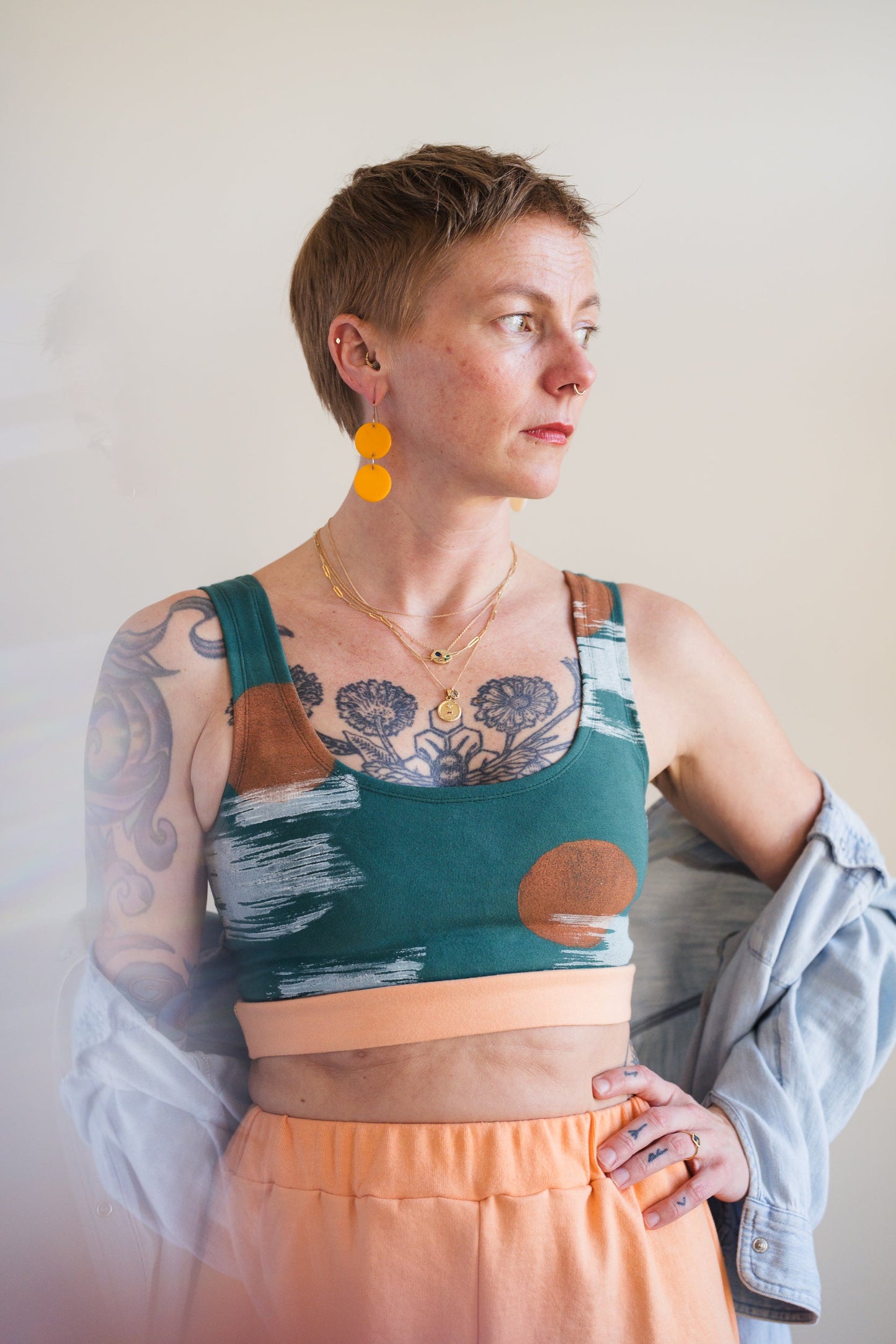 May and Mary Handmade Bra Top - Forest Birch