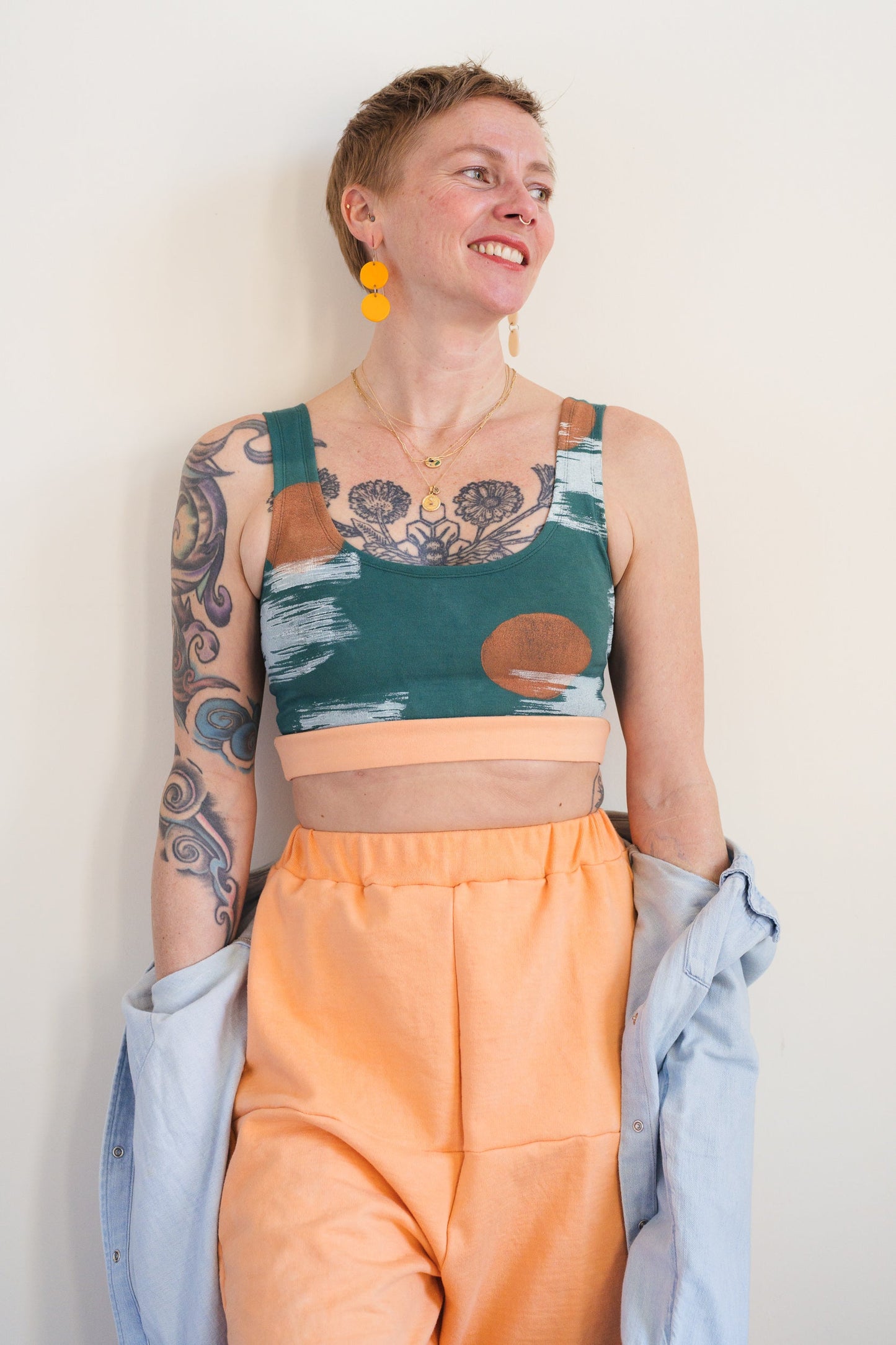 May and Mary Handmade Bra Top - Forest Birch