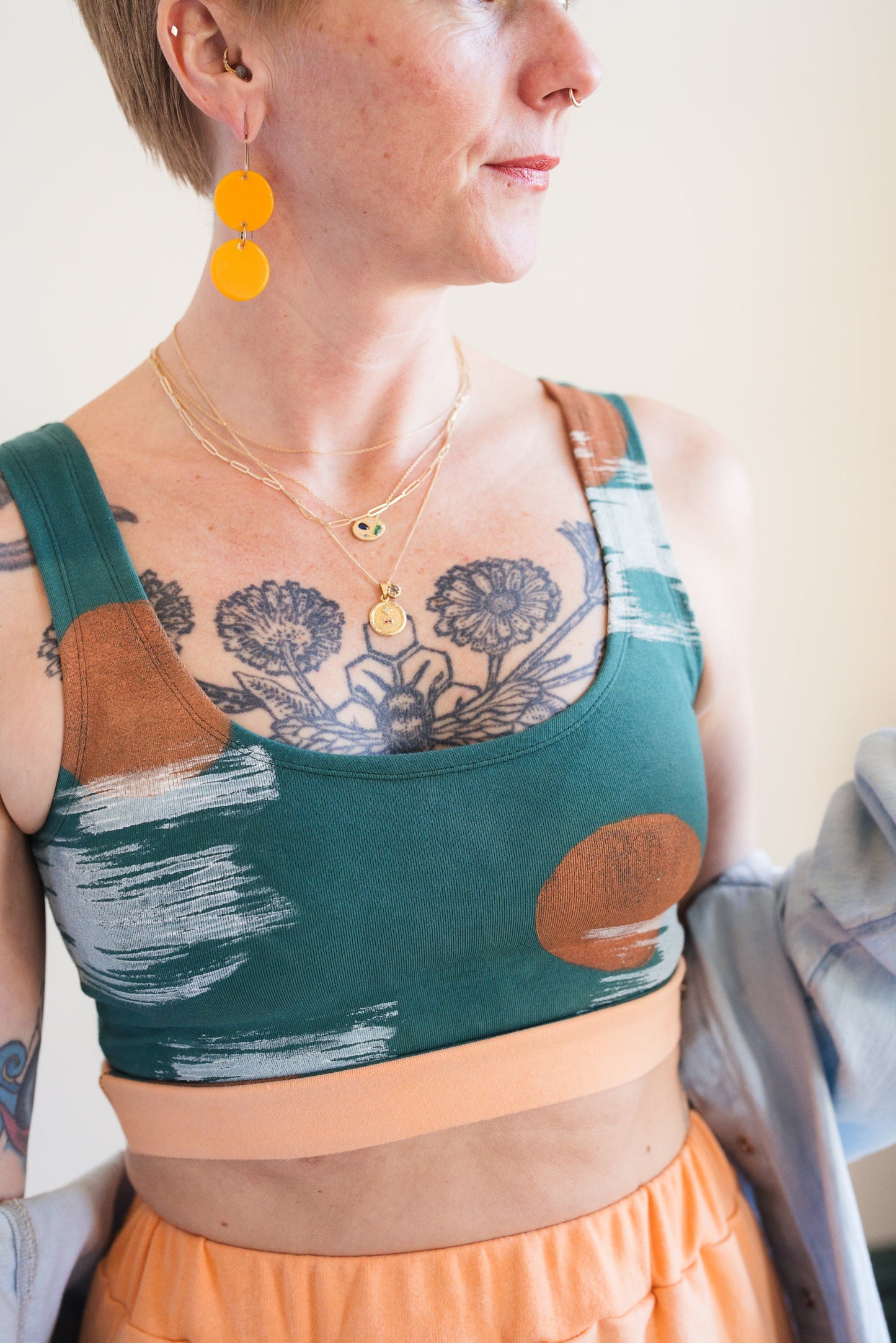 May and Mary Handmade Bra Top - Forest Birch