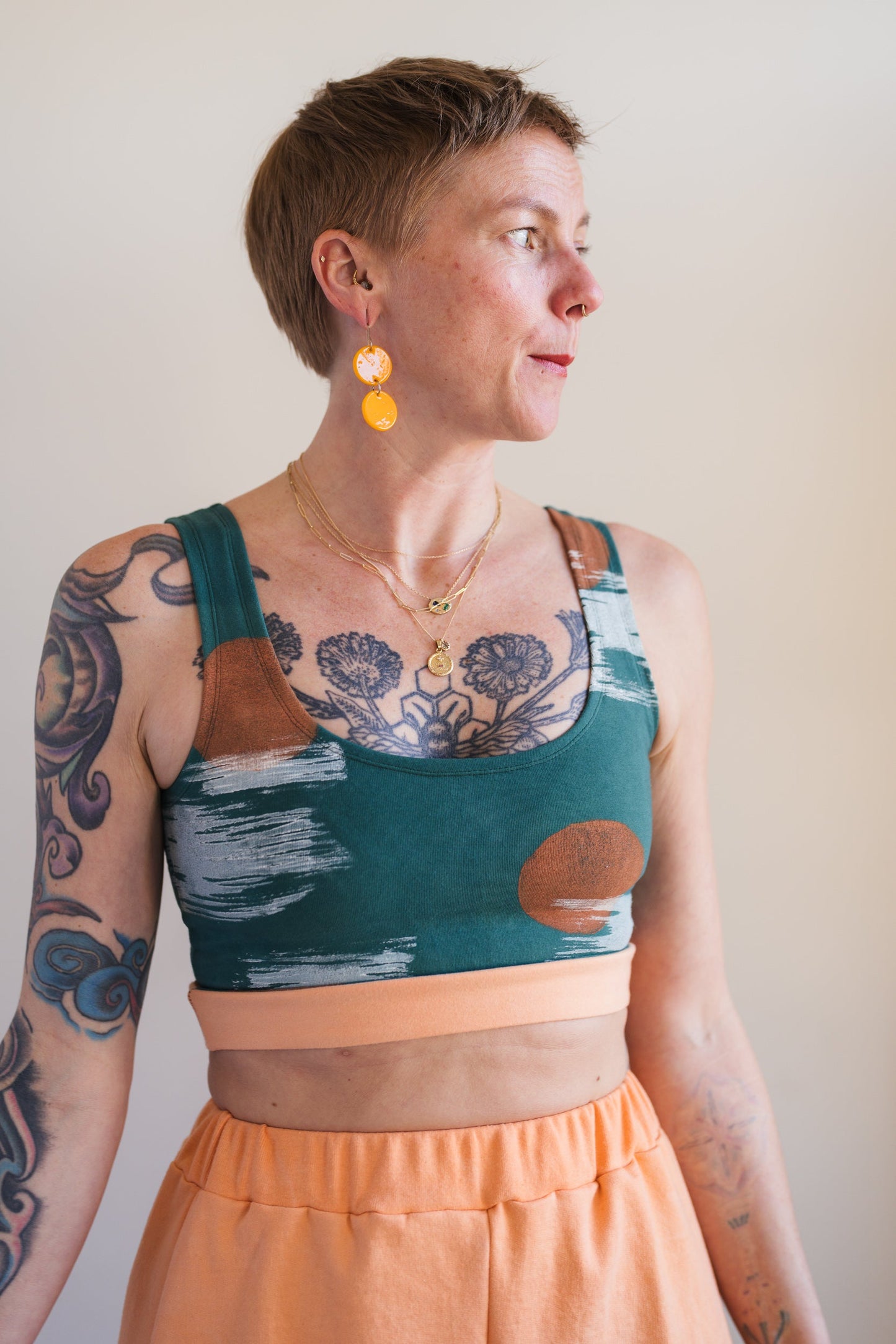 May and Mary Handmade Bra Top - Forest Birch