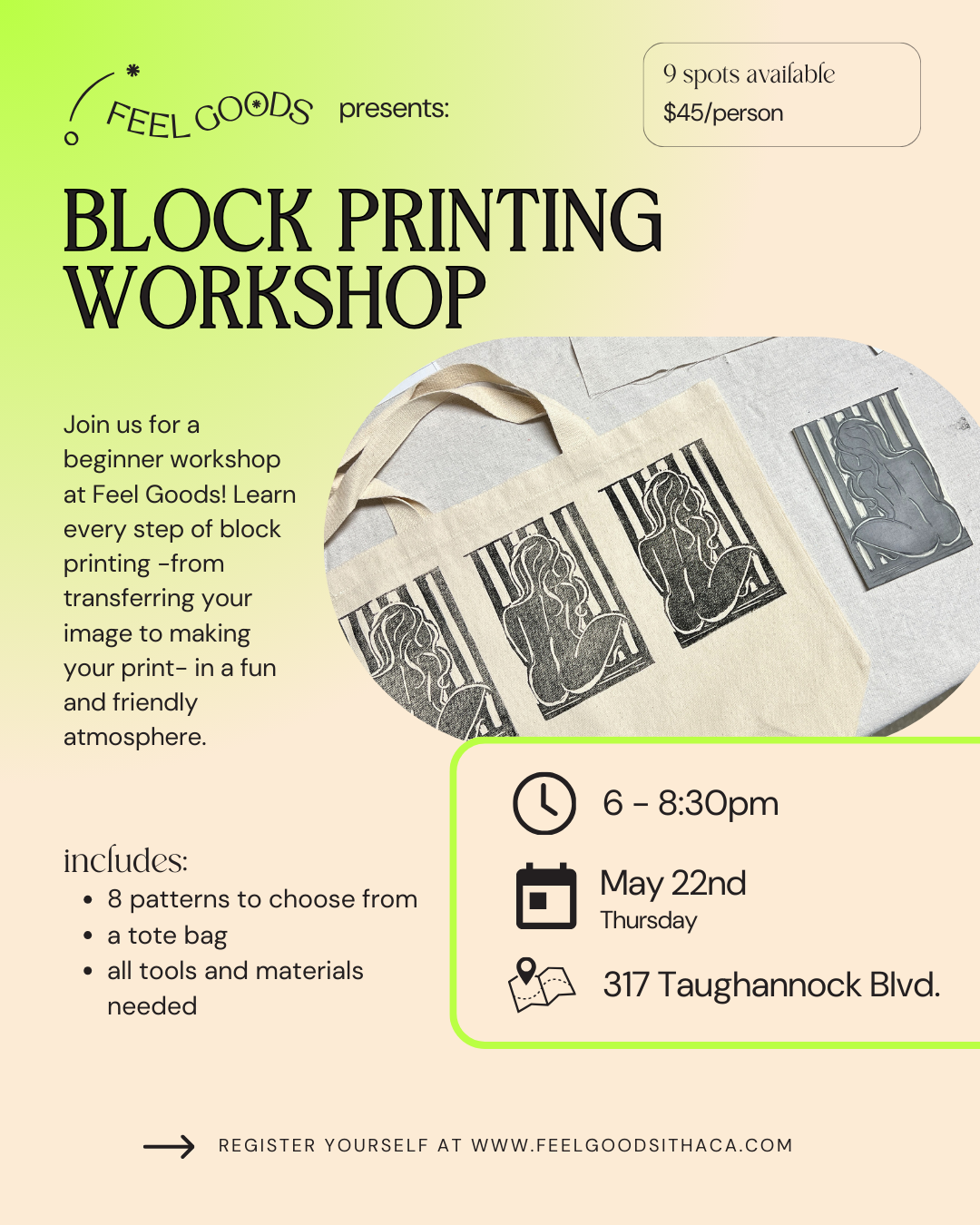 May 22nd DIY Block Printing Workshop