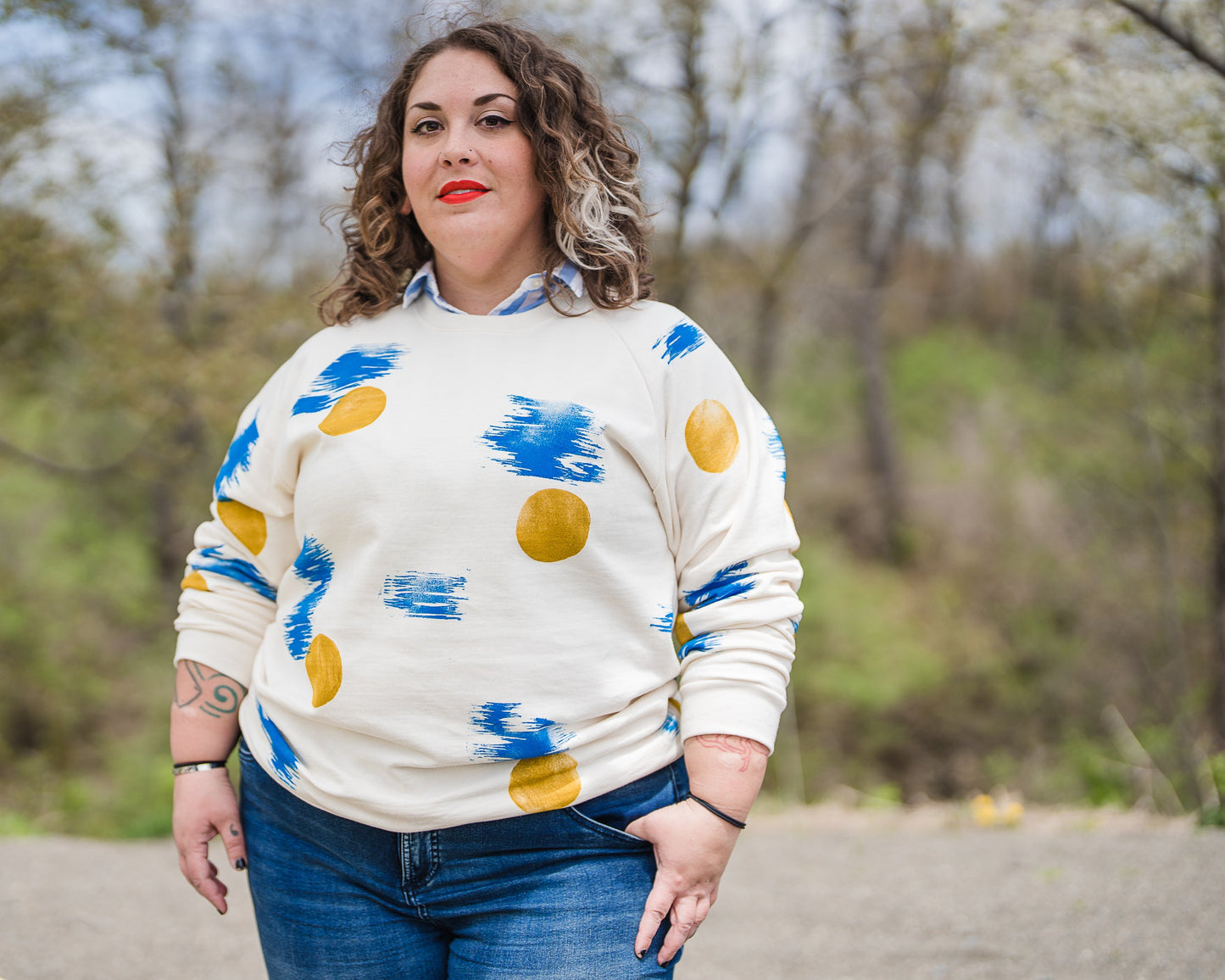 May and Mary Organic Cotton Crewneck Sweatshirt - New Birch