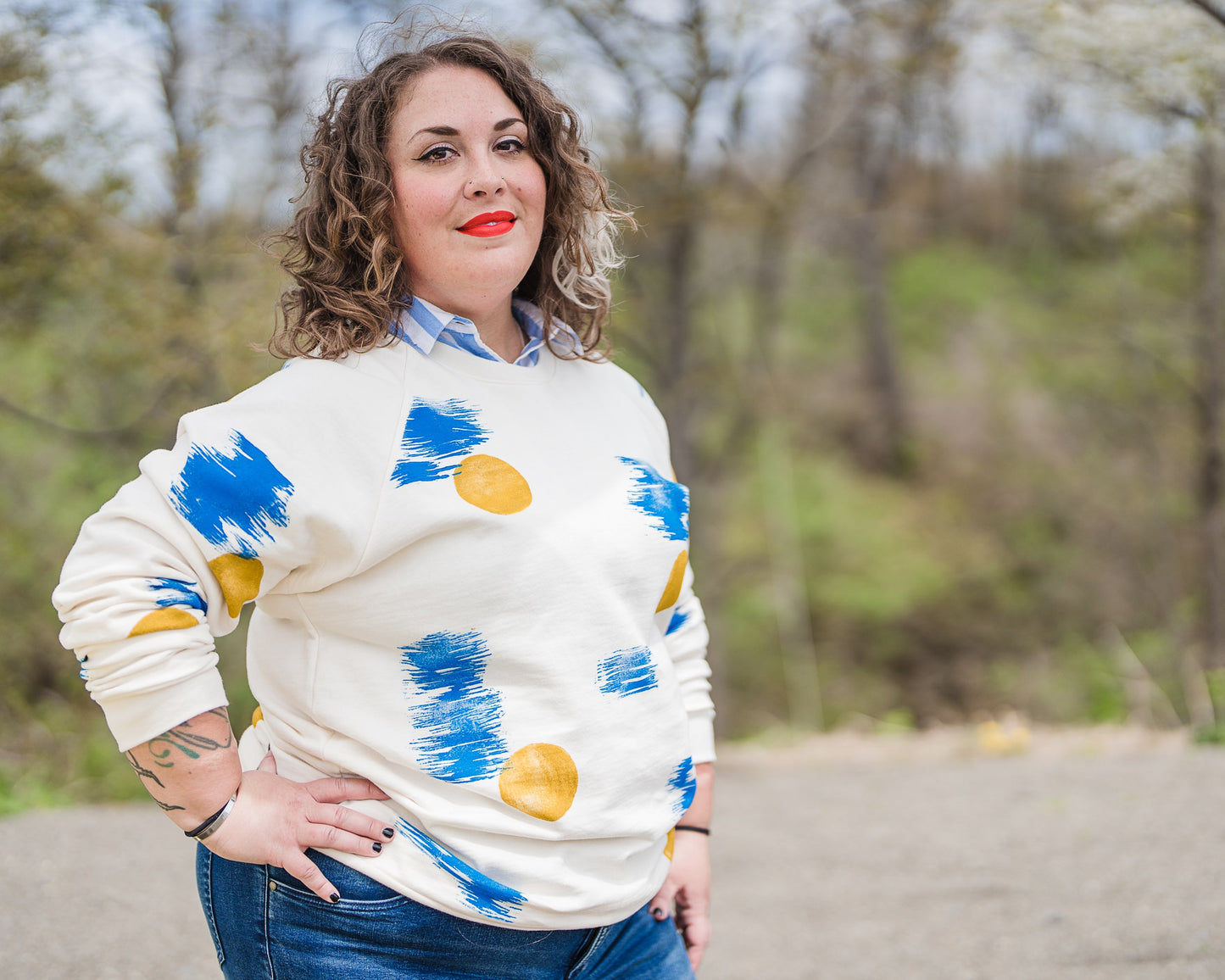 May and Mary Organic Cotton Crewneck Sweatshirt - New Birch