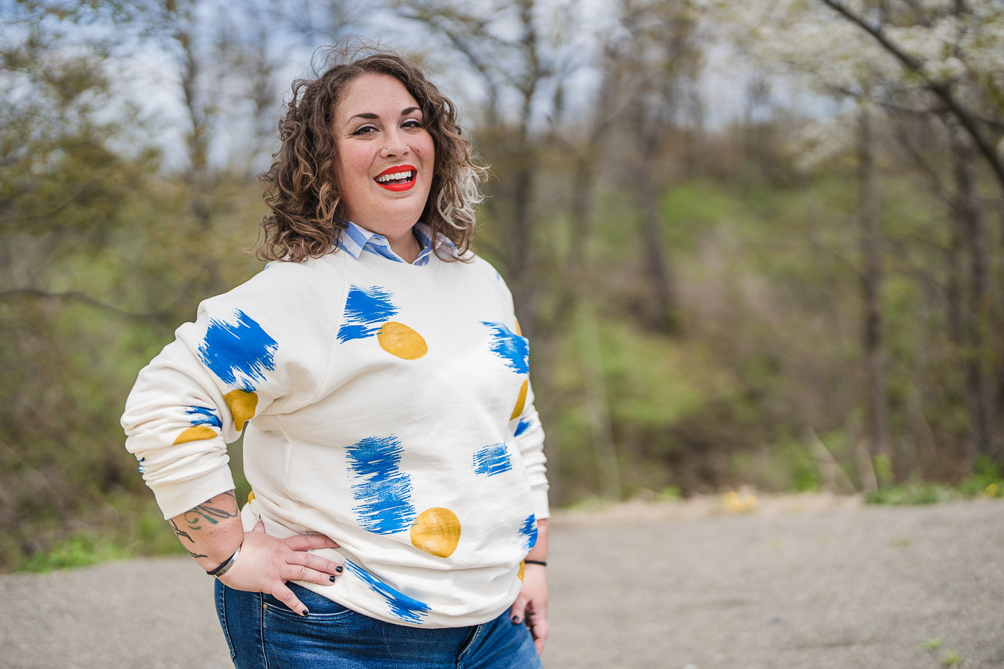 May and Mary Organic Cotton Crewneck Sweatshirt - New Birch