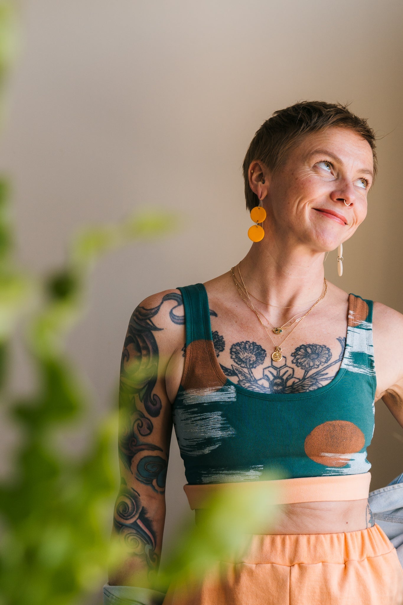 May and Mary Handmade Bra Top - Forest Birch