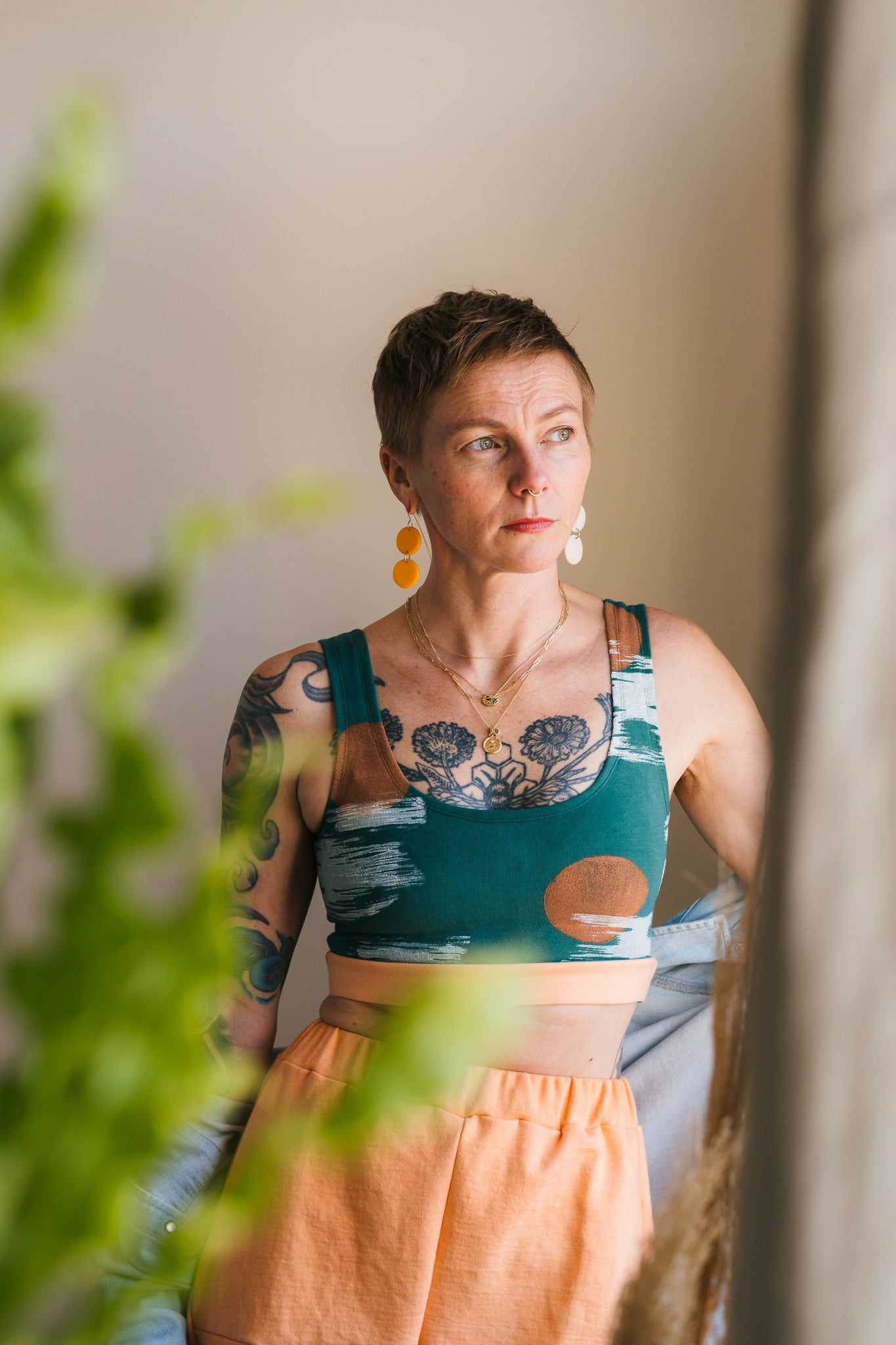 May and Mary Handmade Bra Top - Forest Birch