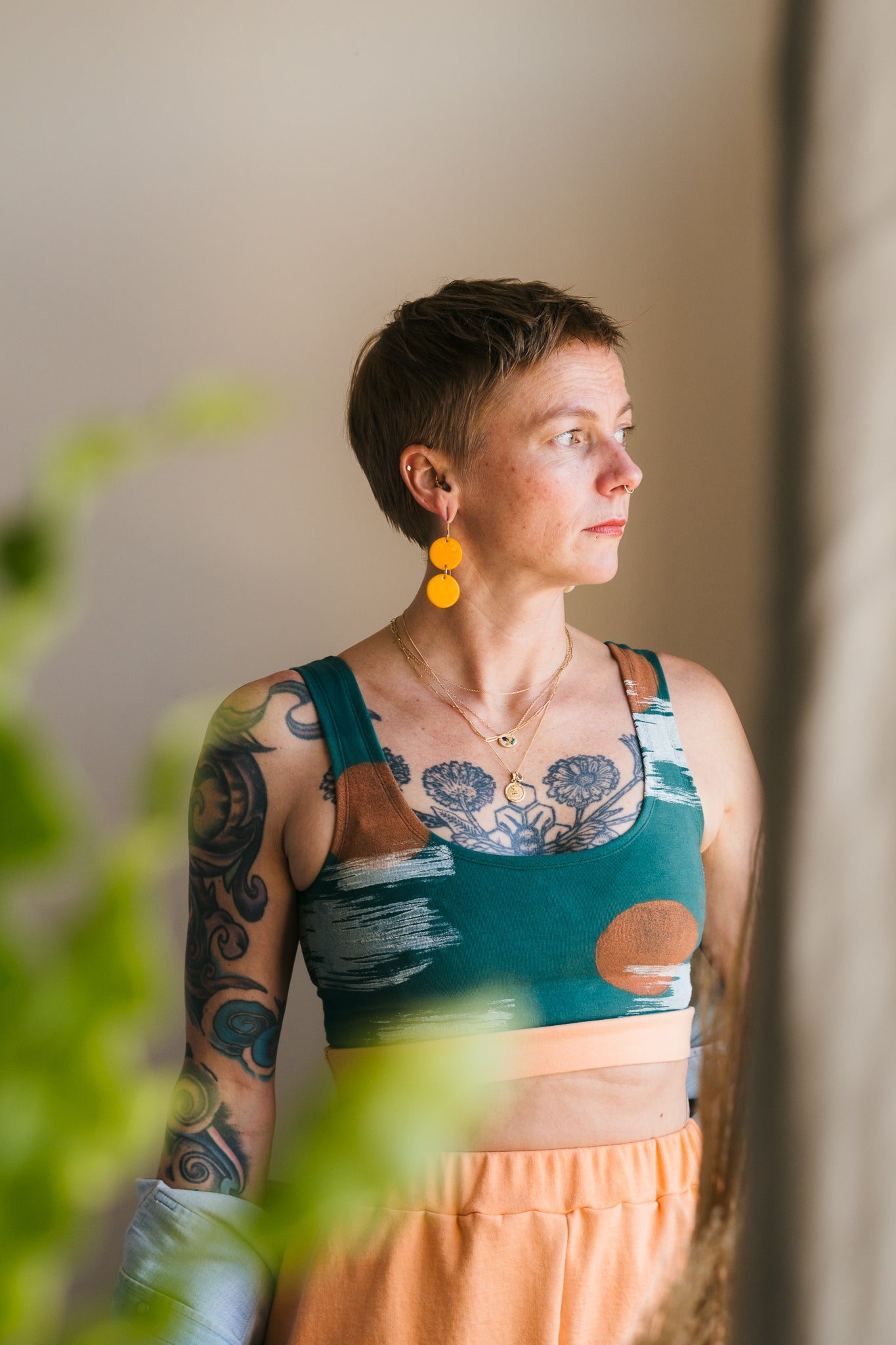 May and Mary Handmade Bra Top - Forest Birch