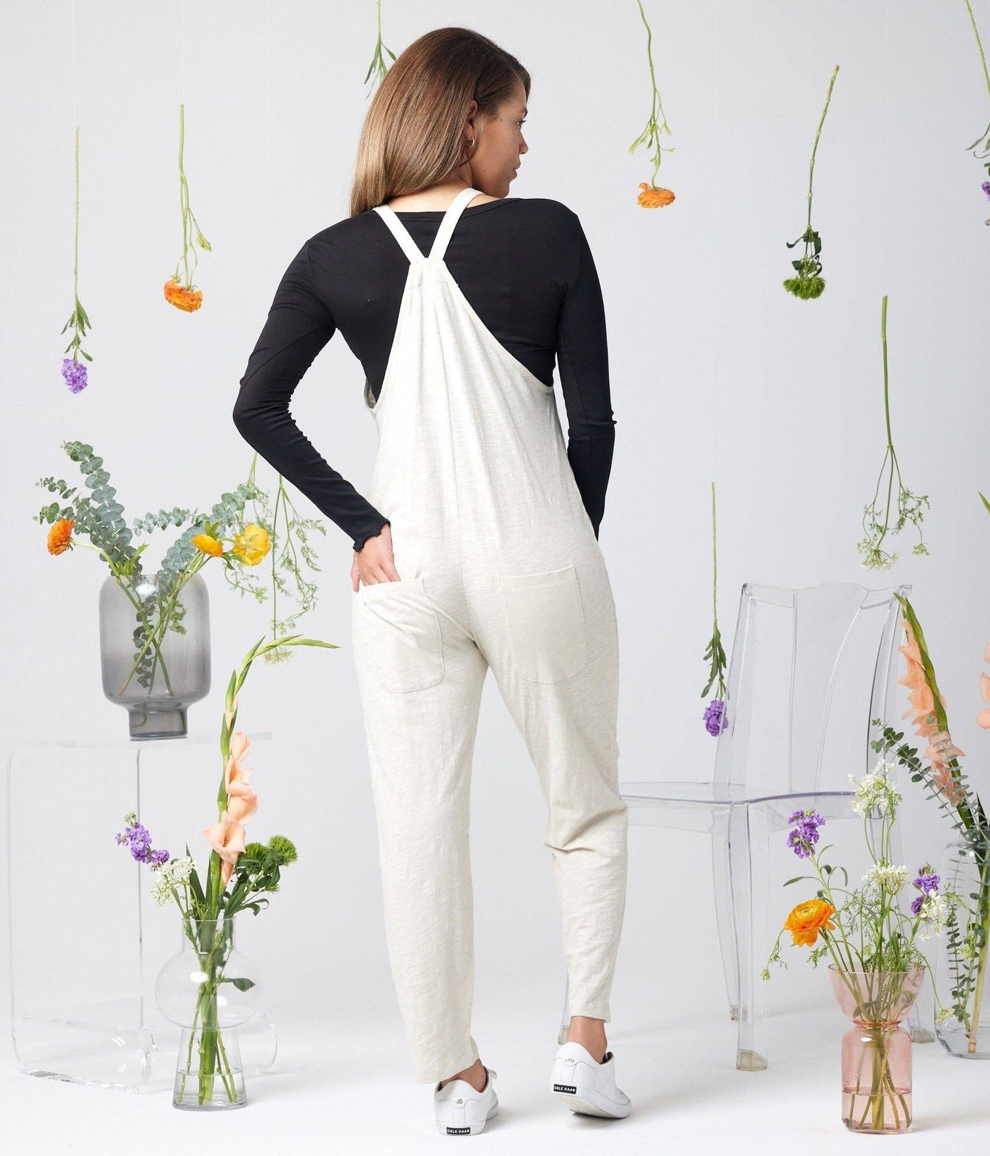 Rhythm Adjustable Overall: Retro Floral / M