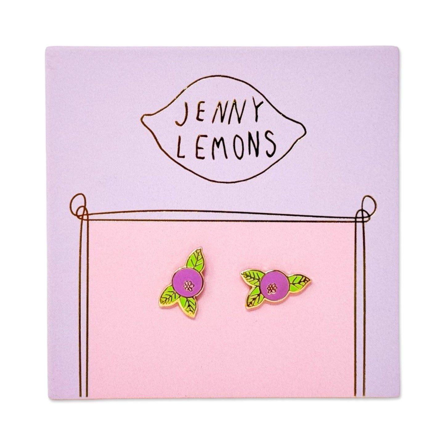 Jenny Lemons - Blueberry Enamel Earrings