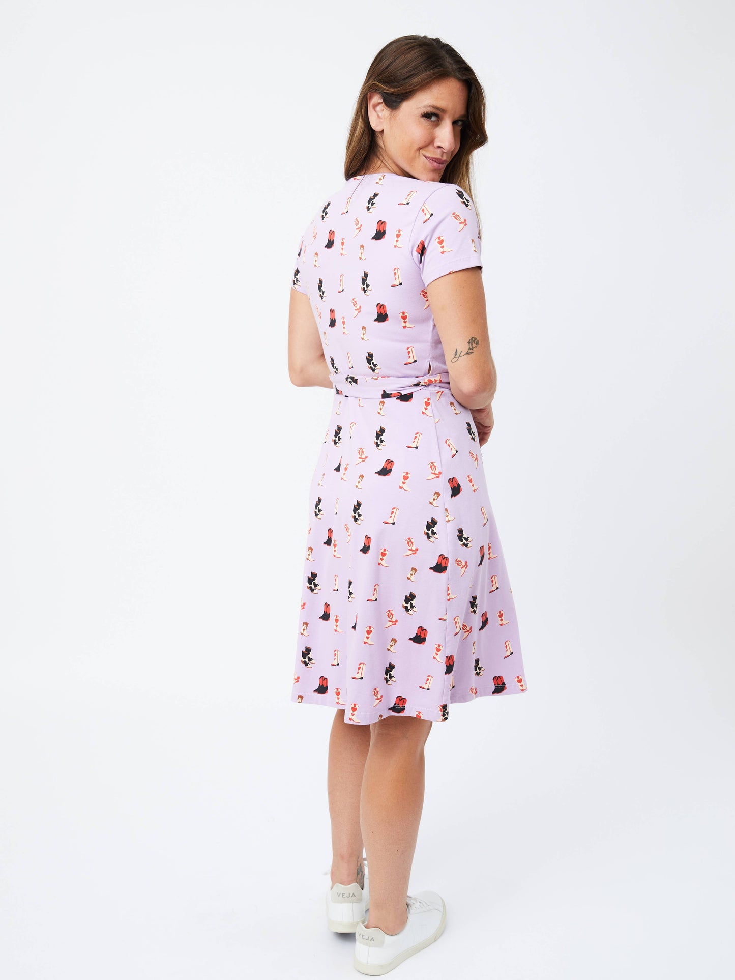 Mata Traders Katie Wrap Dress Two Step Lavender
