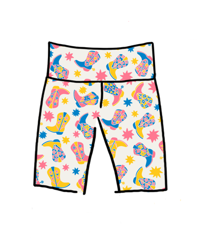 Thunderpants USA - High Rise Bike Shorts Boot Scootin'