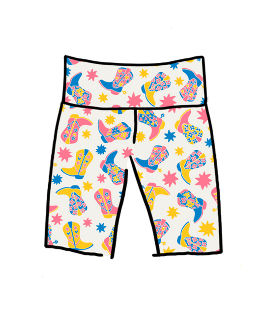 Thunderpants USA - High Rise Bike Shorts Boot Scootin'