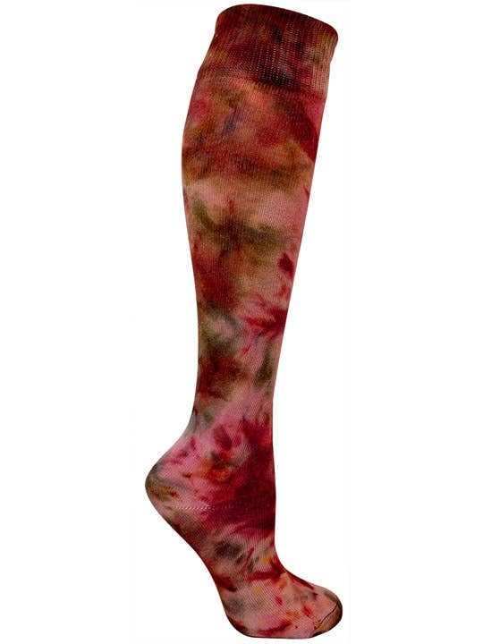 Mixed 6 Pack - Organic Cotton Tie Dye Knee High Socks