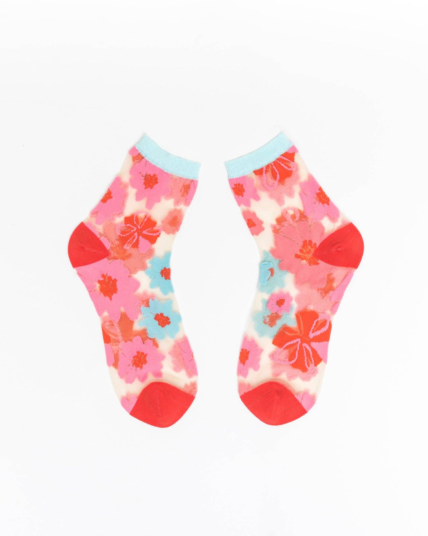 Sock Candy - Ribbon Roses Sheer Ankle Sock