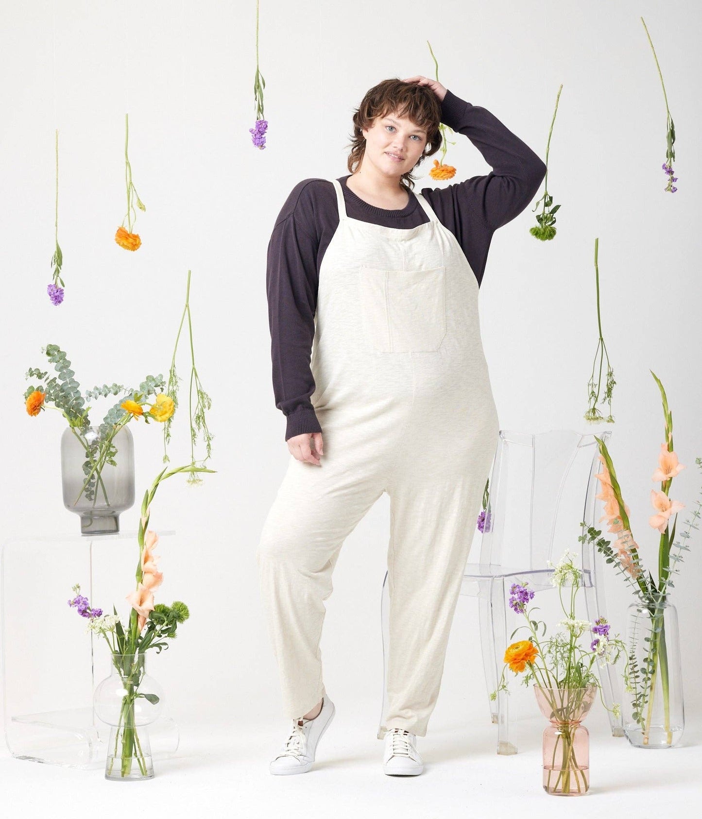 Rhythm Adjustable Overall: Retro Floral / M