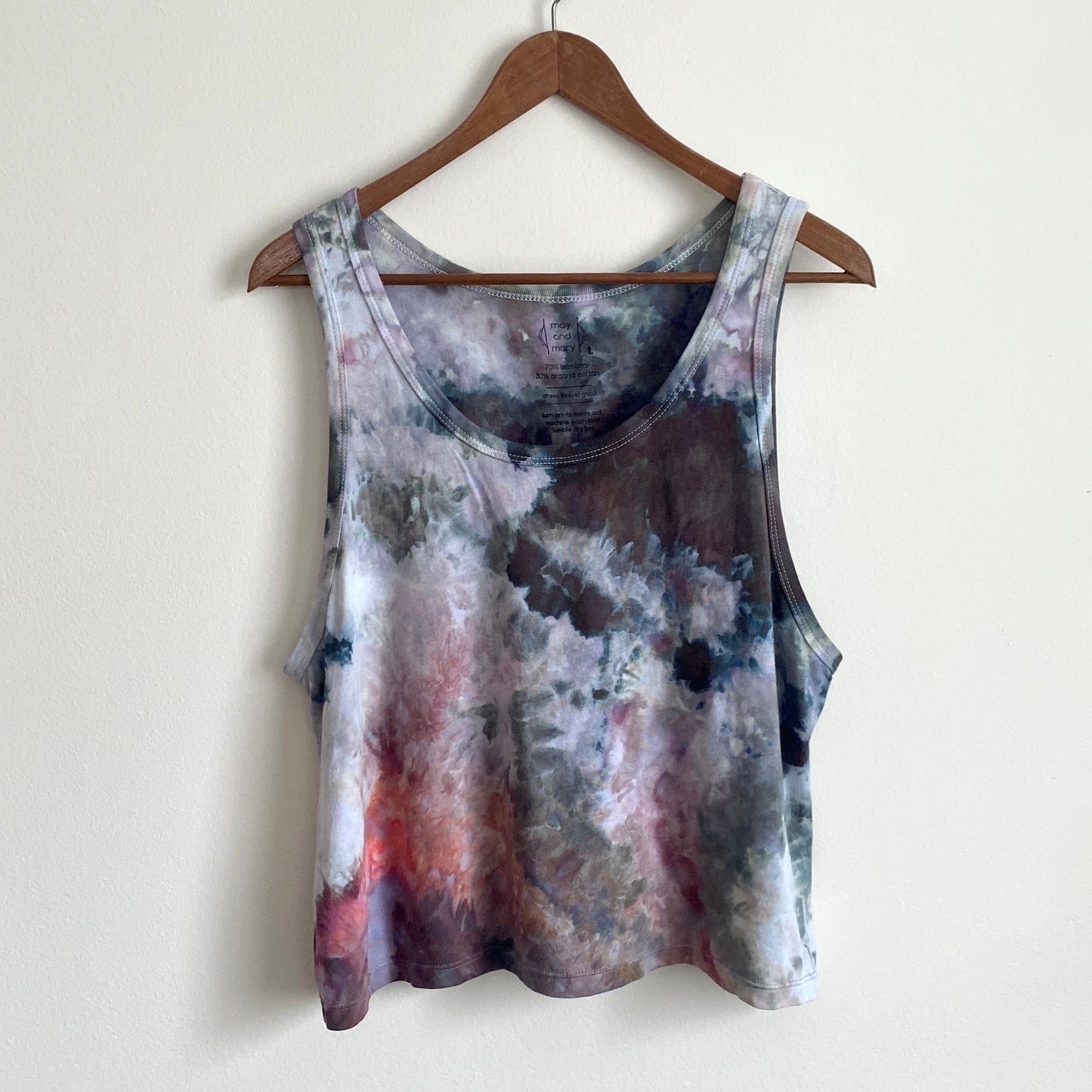 May and Mary Tie Dyed Loose Crop Tank - New Spring