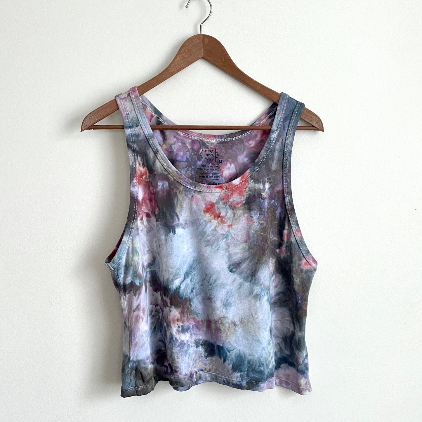May and Mary Tie Dyed Loose Crop Tank - New Spring
