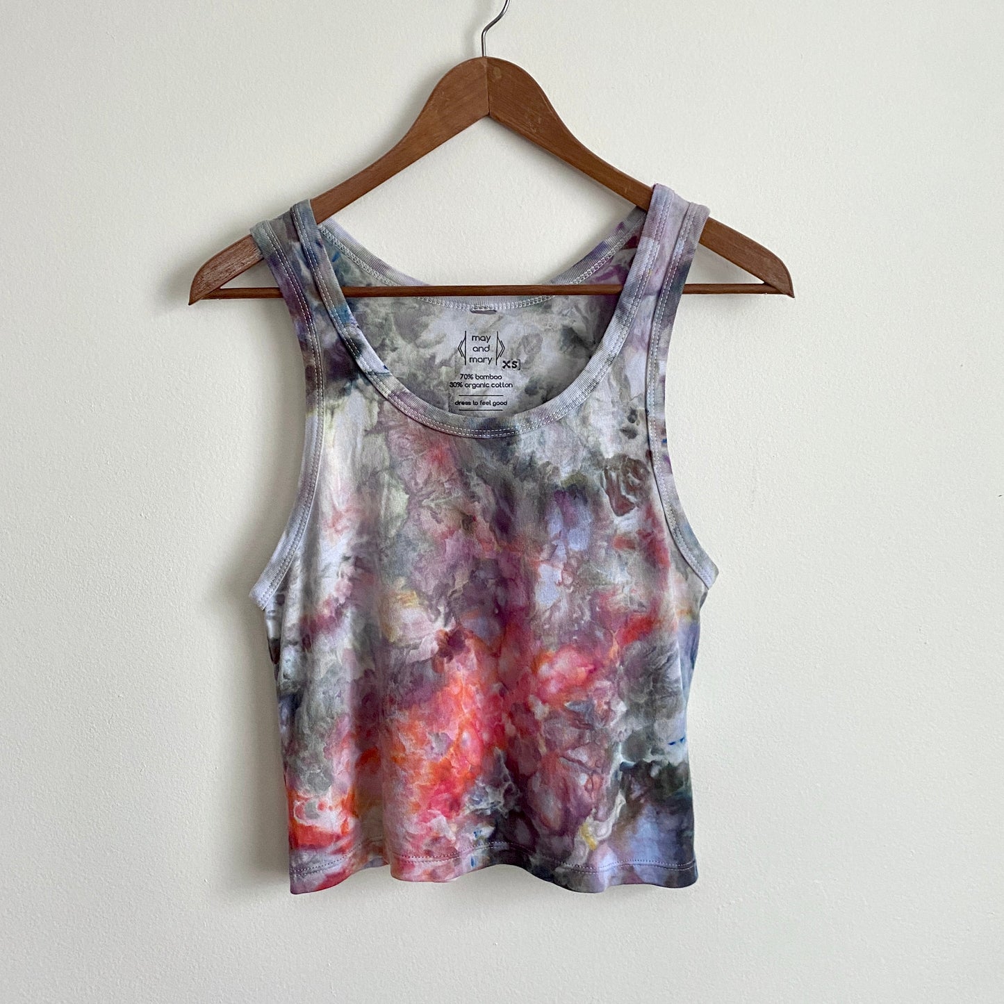May and Mary Tie Dyed Loose Crop Tank - New Spring