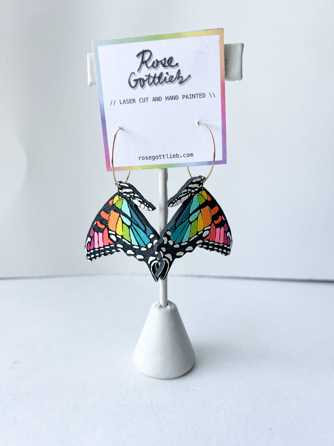 Rose Gottlieb Earrings - rainbow swallowtails