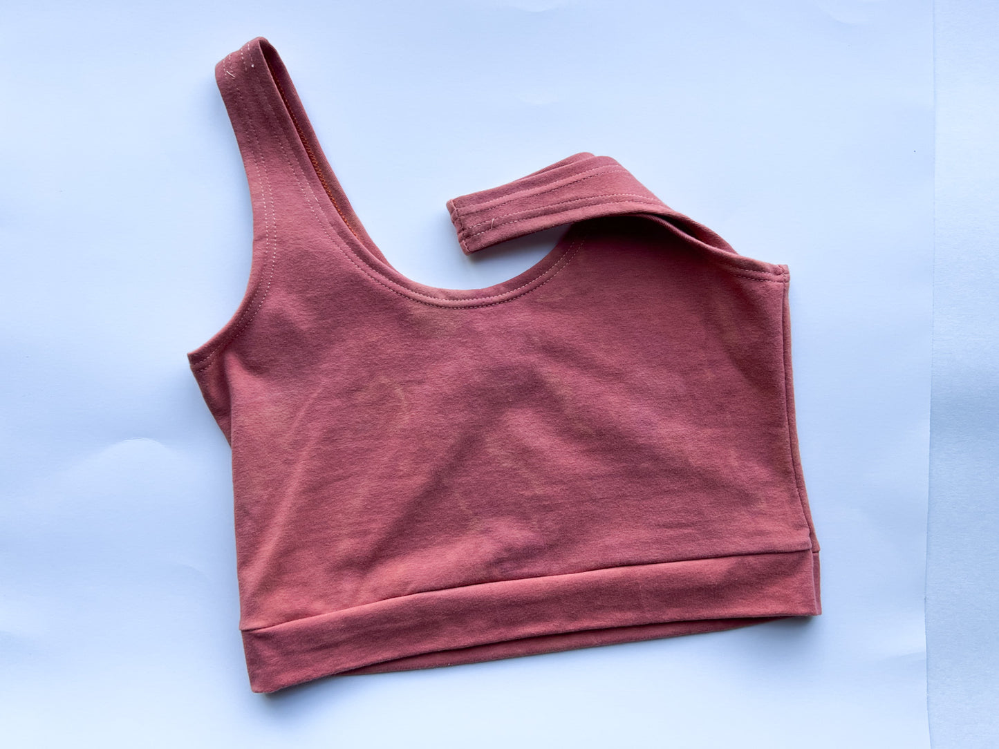 May and Mary Handmade Bra Top - rust stamp