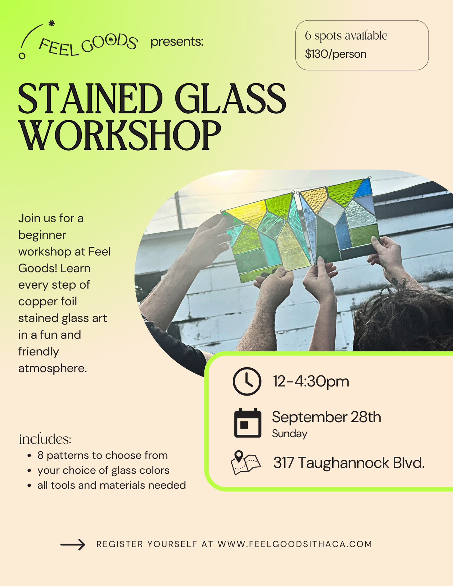September 28th Stained Glass Workshop