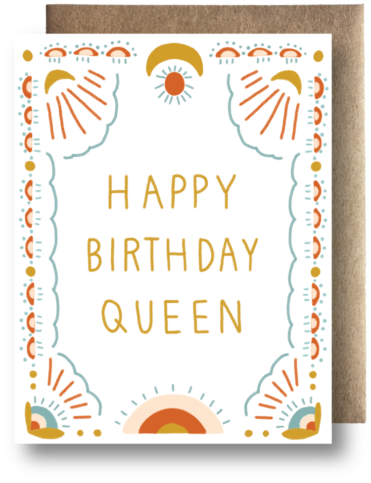Maija Rebecca Handdrawn HBD Queen